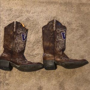 University of Washington Cowboy Boots Size 9.5